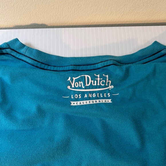 Von Dutch Teal Graphic Tee, vintage - Picture 9 of 10